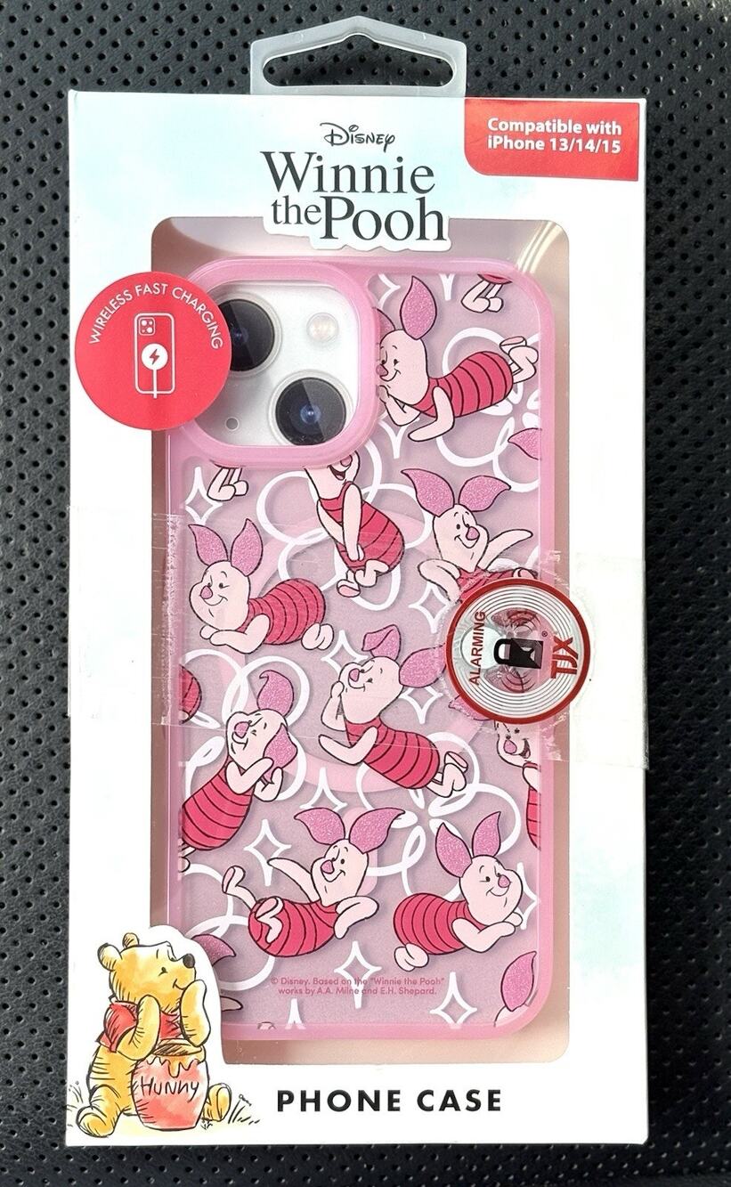 Disney Piglet Winnie the Pooh iPhone 13/14/15 Case Skinny Dip Pink Shimmer NIP